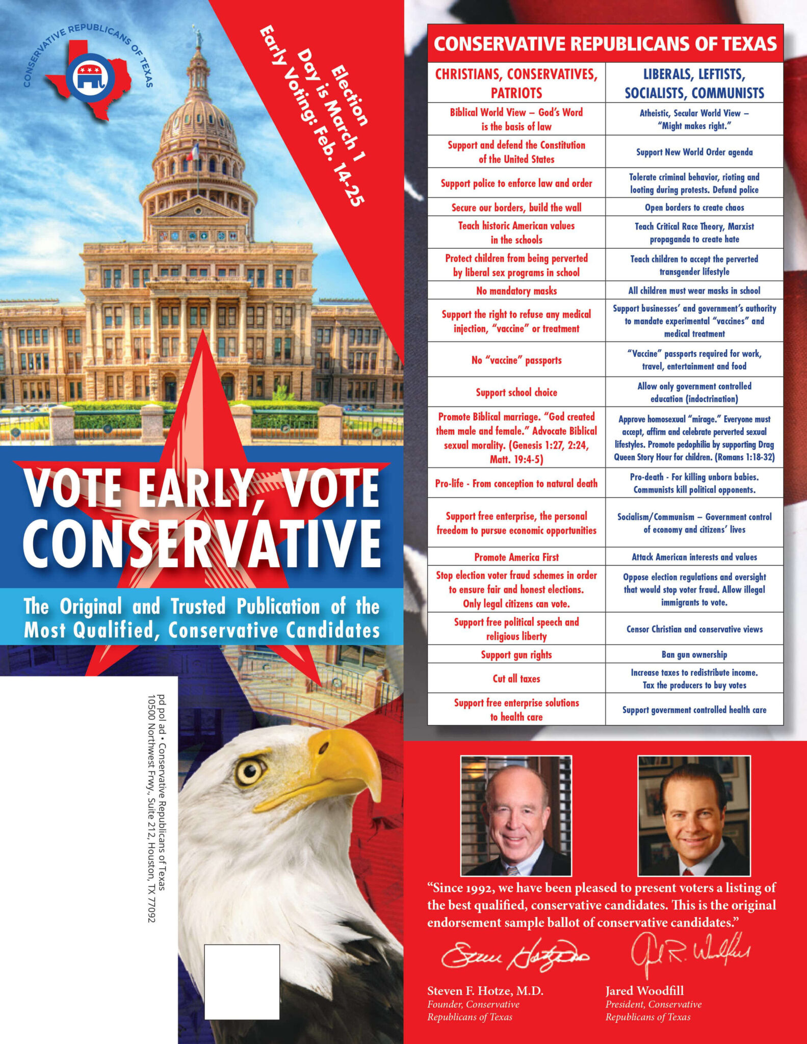 Harris County Sample Ballot Endorsements Conservative Republicans of Texas